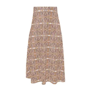 Camelbone Spiral Midi Skirt