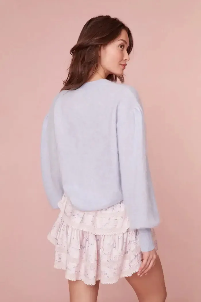 Candela Pullover Sweater in Ice Blue