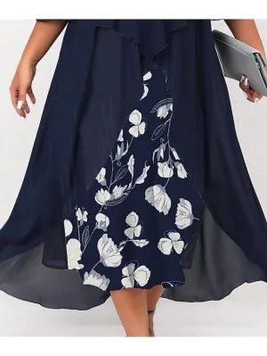 Casual Plus Size Floral Dress