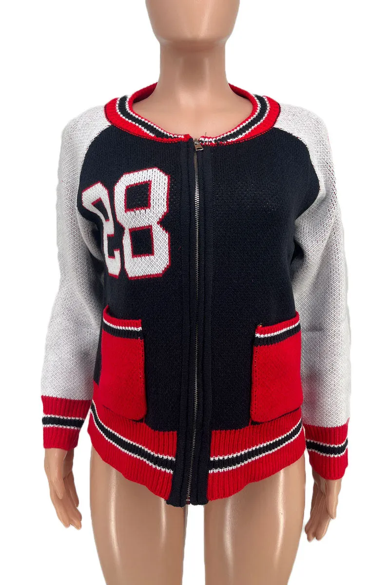 CI746 Knitted Jacket Sweater