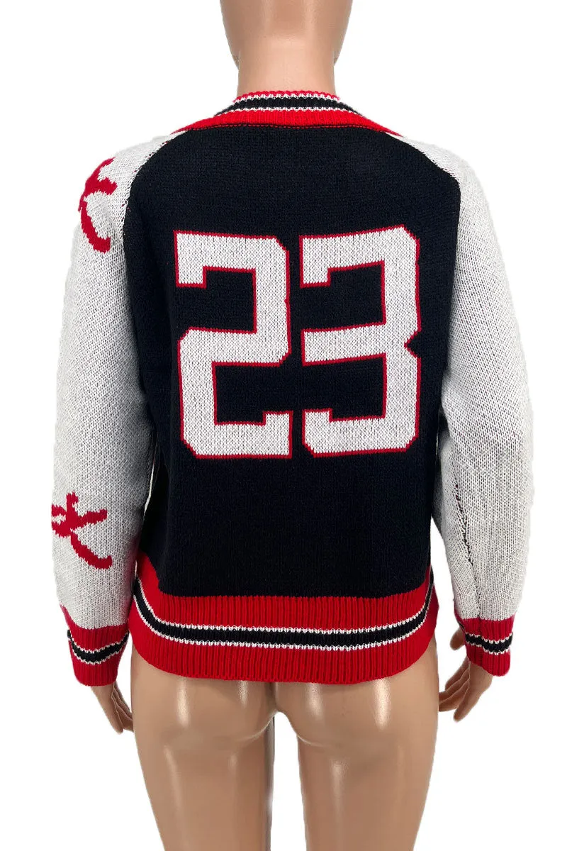 CI746 Knitted Jacket Sweater