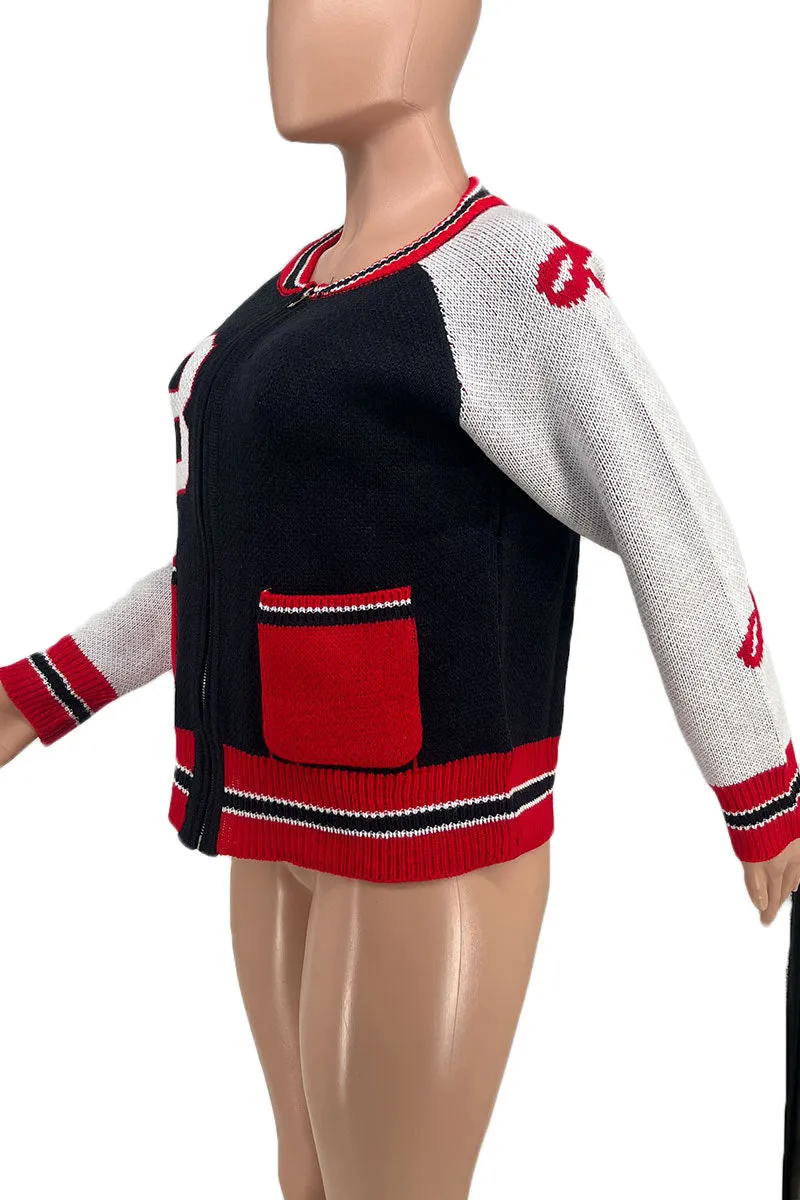 CI746 Knitted Jacket Sweater