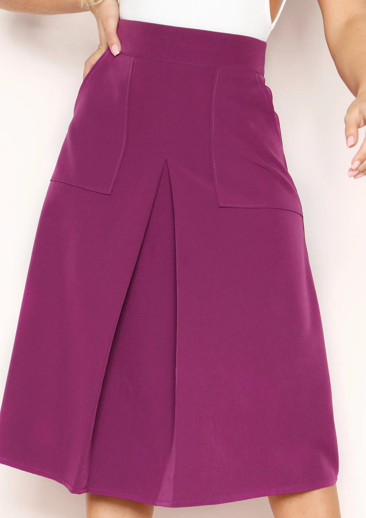 Claire Purple Midi Skirt