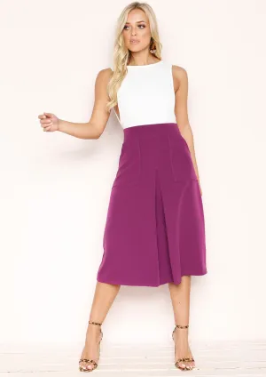 Claire Purple Midi Skirt
