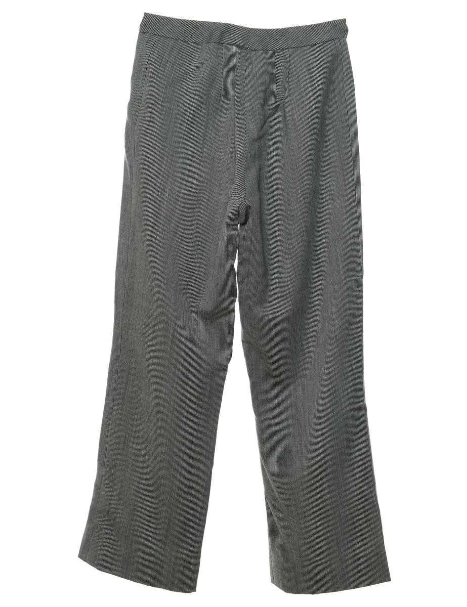 Classic Black & White Patterned Trousers - W28 L31
