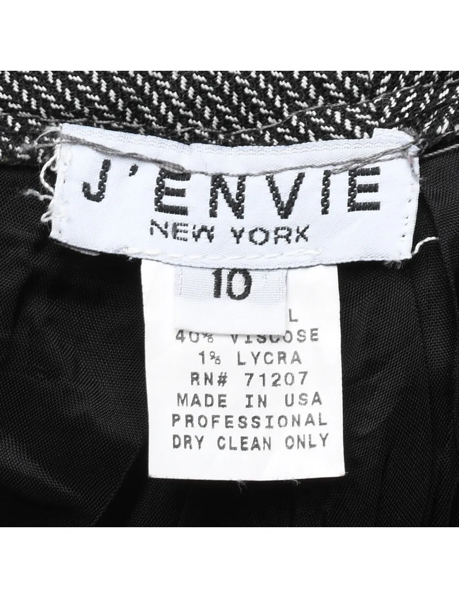 Classic Black & White Patterned Trousers - W28 L31