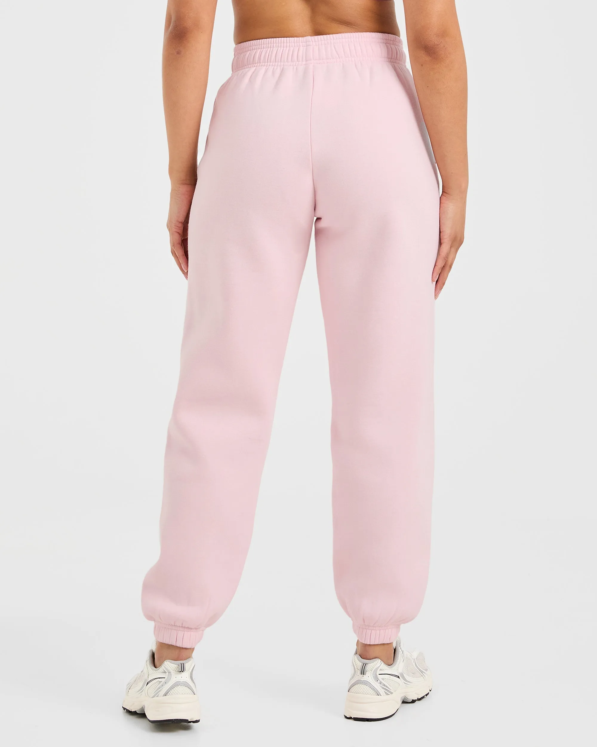 Classic Plush Oversized Joggers - Pastel Pink
