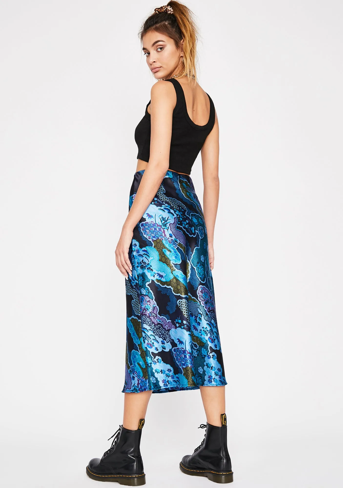 Cobalt Luxury Level Satin Skirt