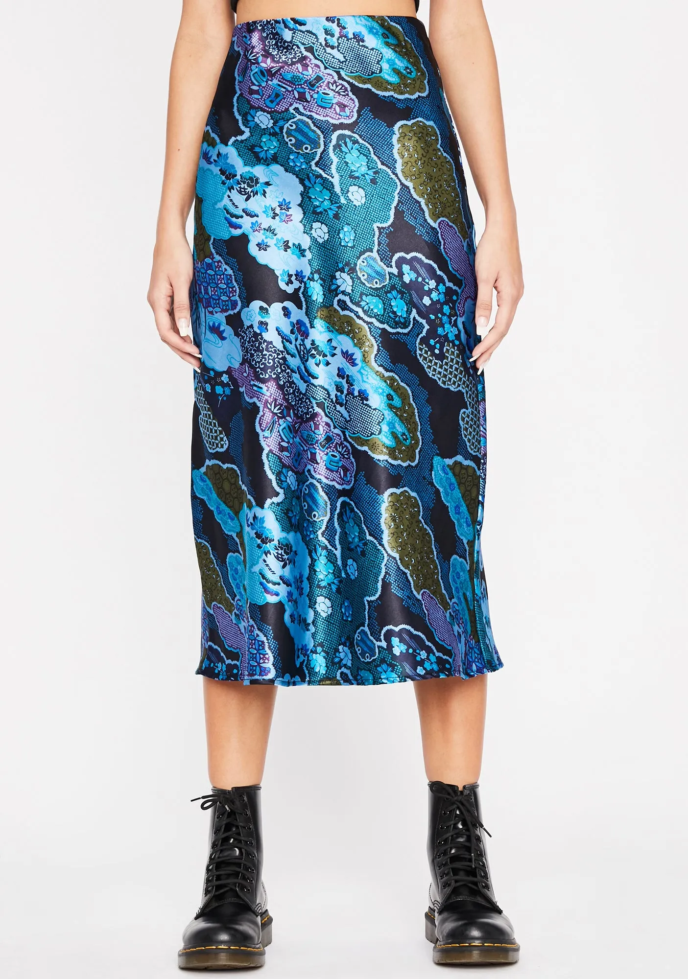 Cobalt Luxury Level Satin Skirt