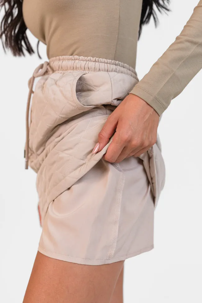 Colder Weather Mushroom Quilted Skort FINAL SALE
