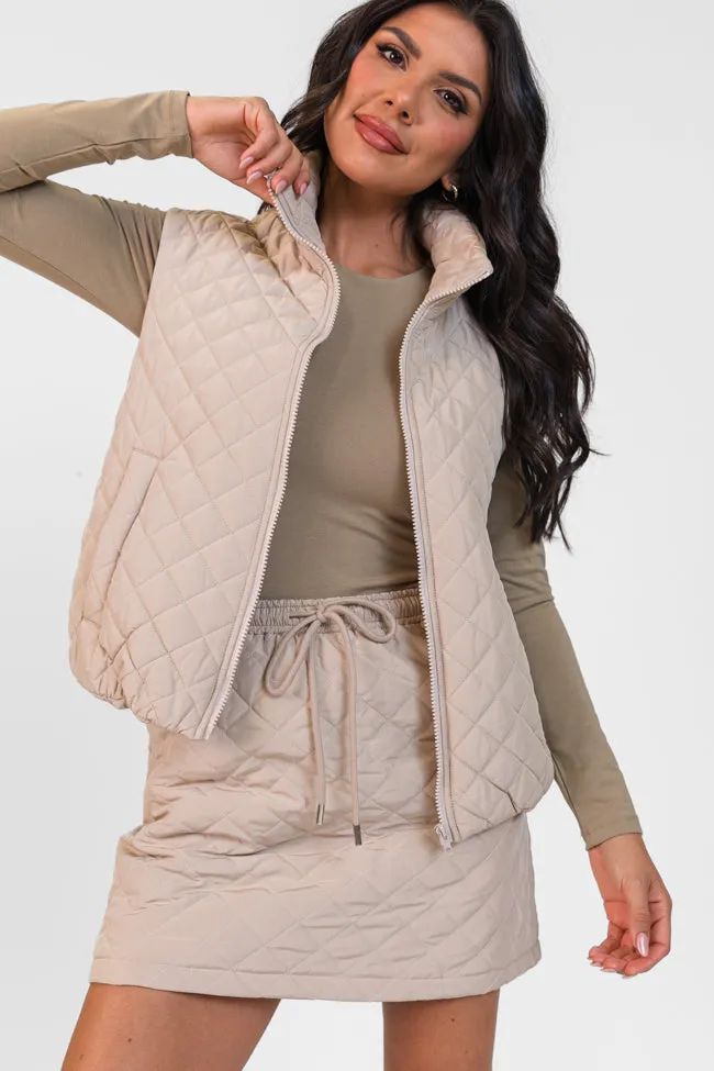 Colder Weather Mushroom Quilted Skort FINAL SALE