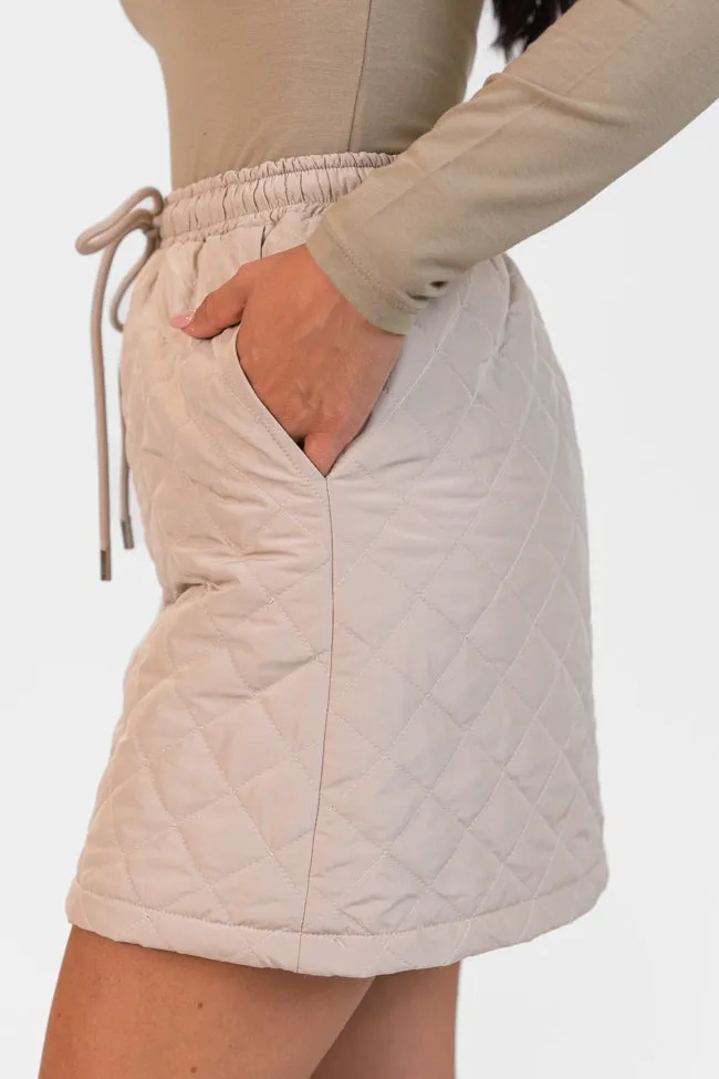 Colder Weather Mushroom Quilted Skort FINAL SALE