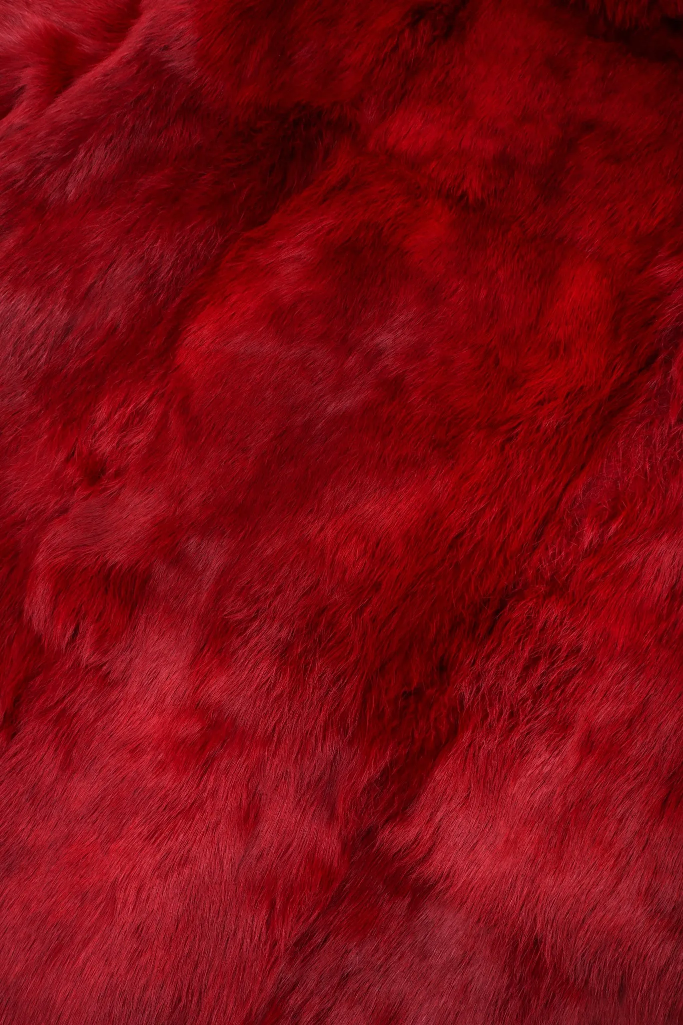 Contrast Trim Fur Coat