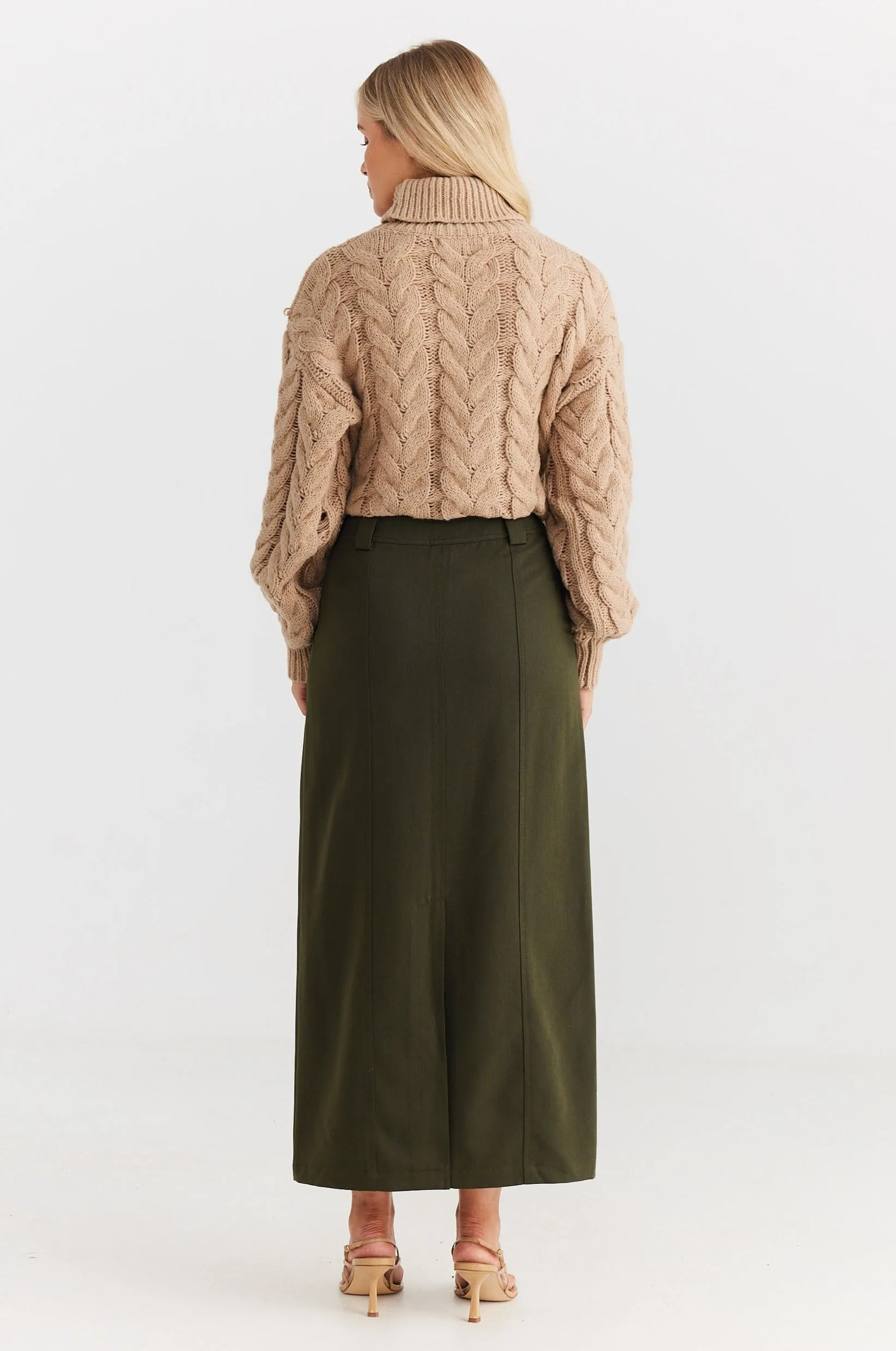 Cora Midi Skirt - Forest