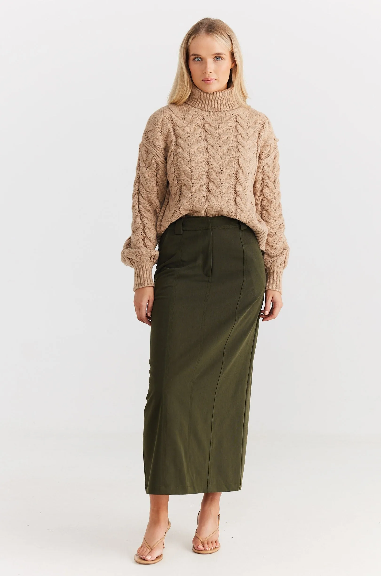 Cora Midi Skirt - Forest