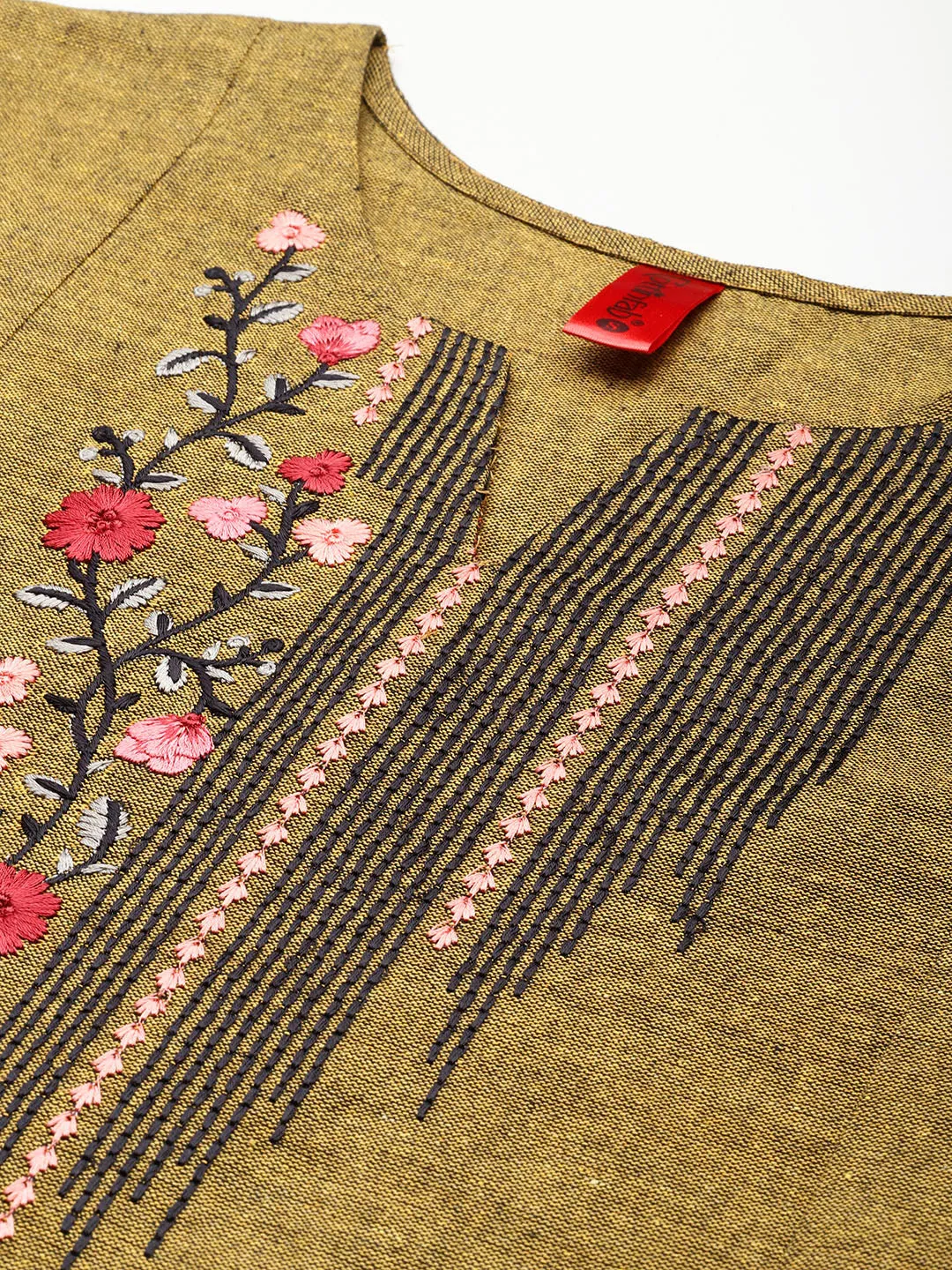 Cottinfab Floral Embroidered Cotton Top
