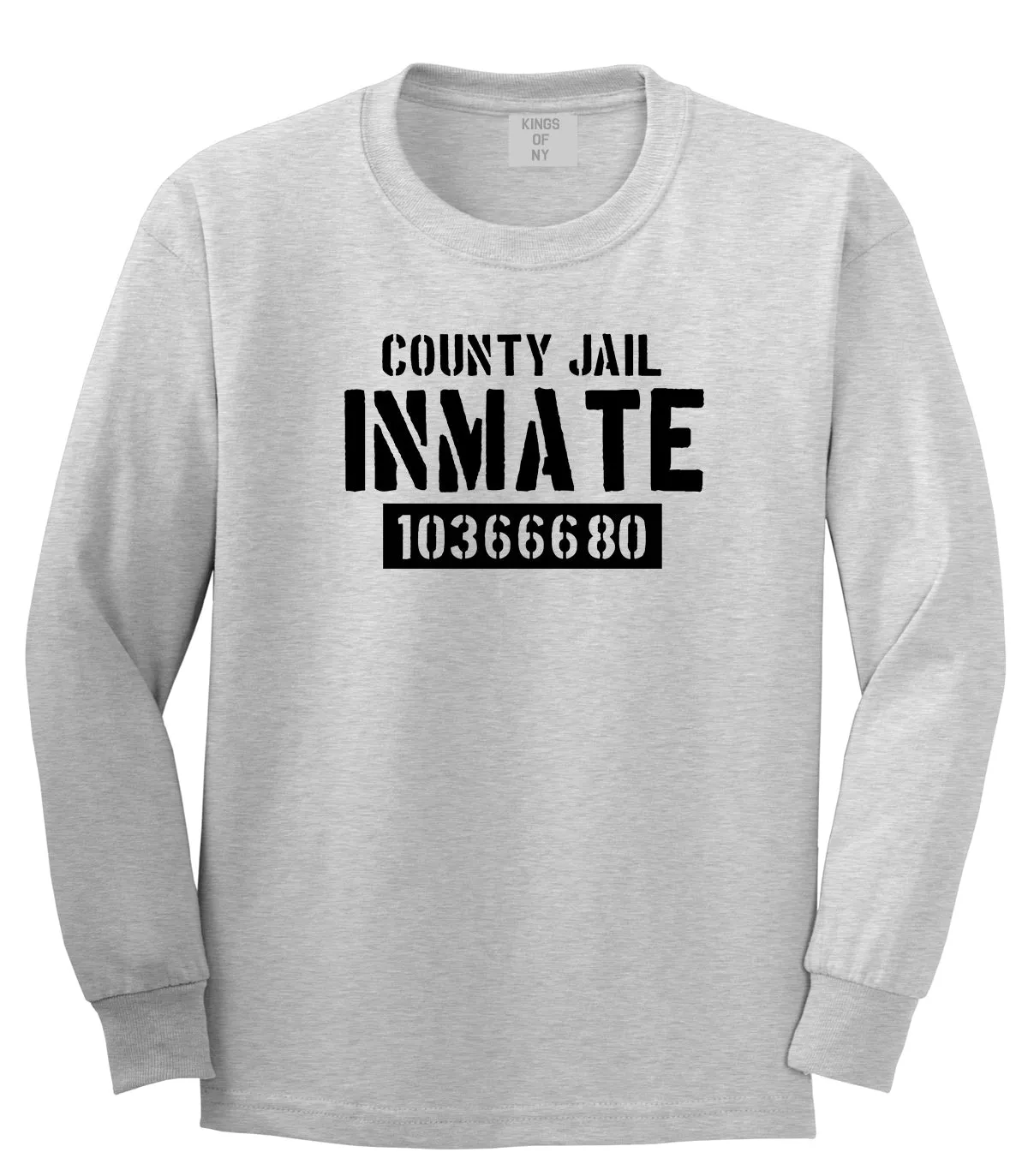 County Jail Inmate 666 Halloween Costume Mens Long Sleeve T-Shirt
