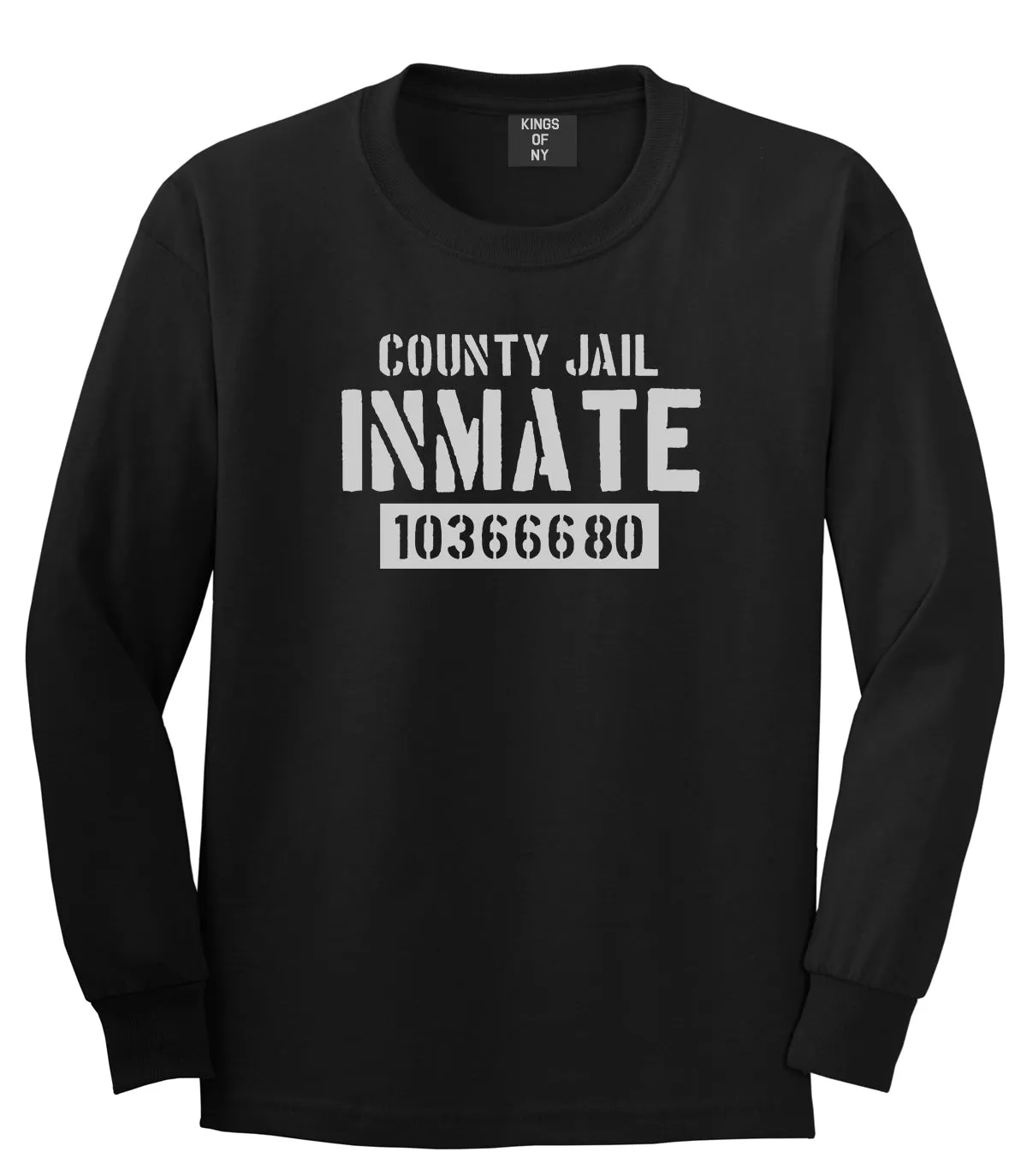 County Jail Inmate 666 Halloween Costume Mens Long Sleeve T-Shirt
