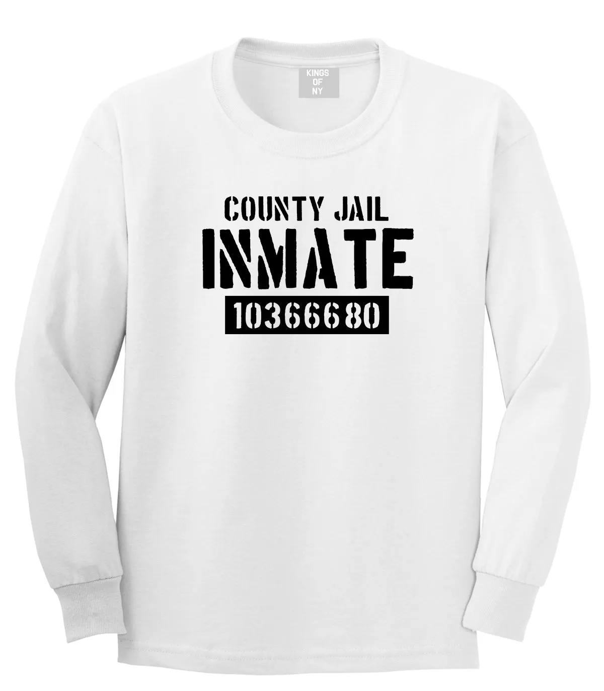 County Jail Inmate 666 Halloween Costume Mens Long Sleeve T-Shirt