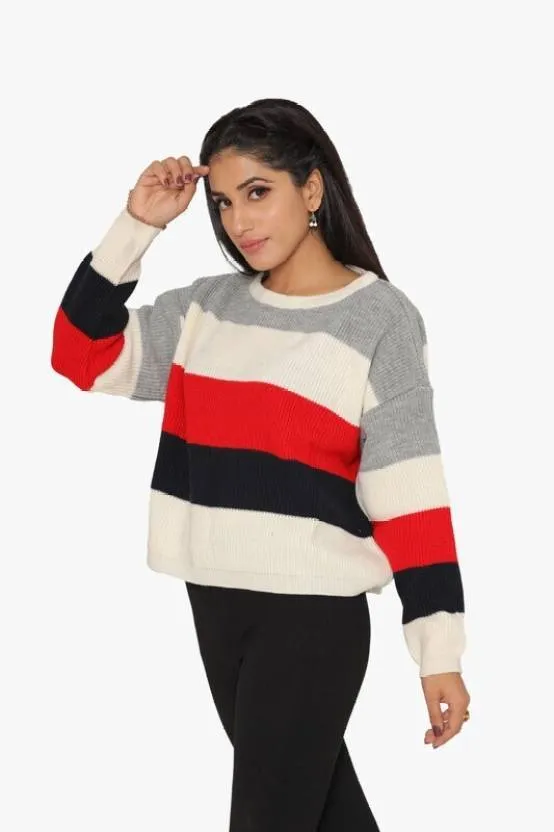 Cozy Multicolor Full Sleeve Sweater