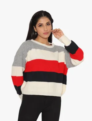 Cozy Multicolor Full Sleeve Sweater