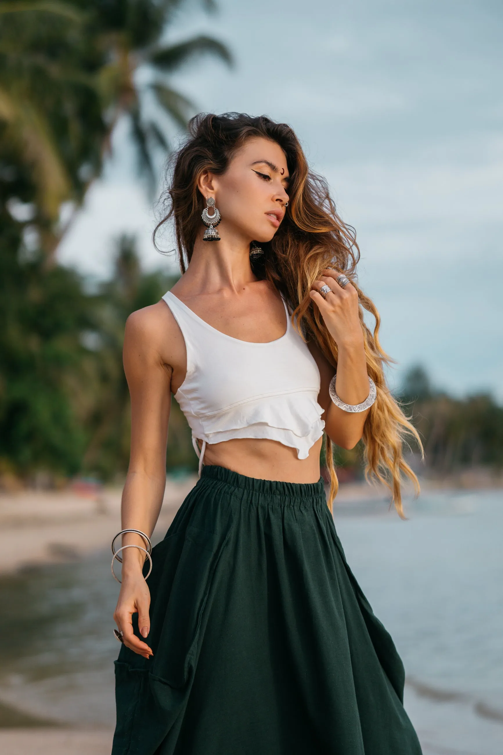 Crop Top Aluna White