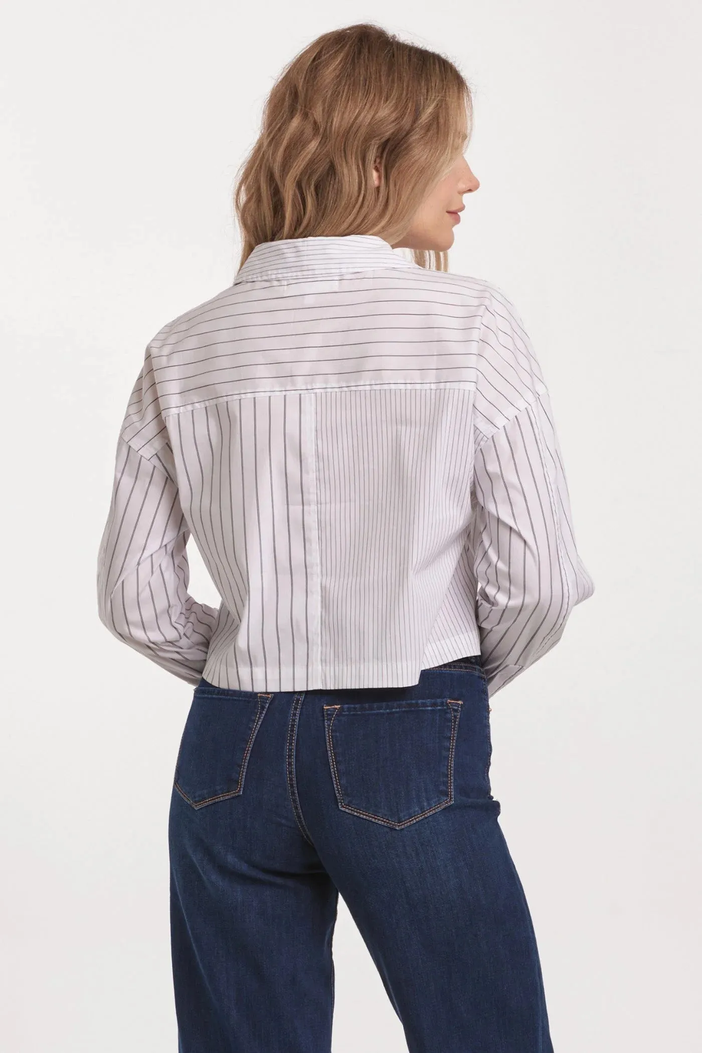 Cropped Arianna Top- Blank Paper