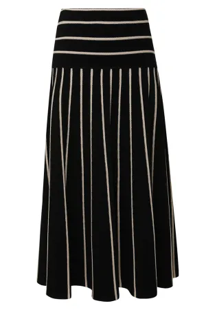 Crush Stripe Midi Skirt