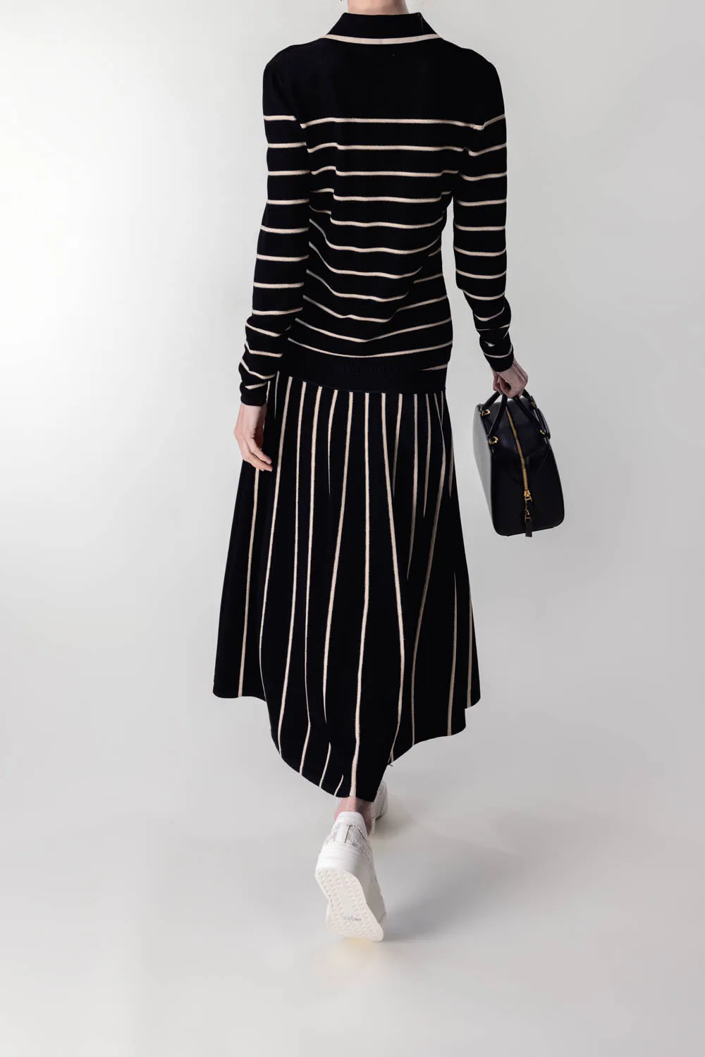 Crush Stripe Midi Skirt