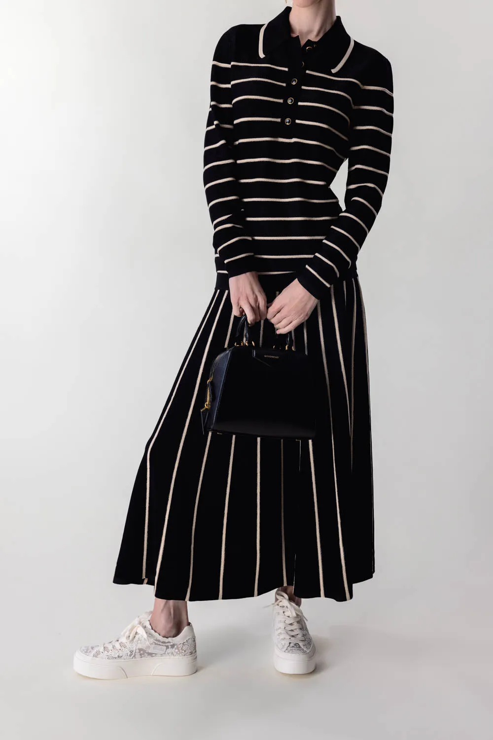 Crush Stripe Midi Skirt