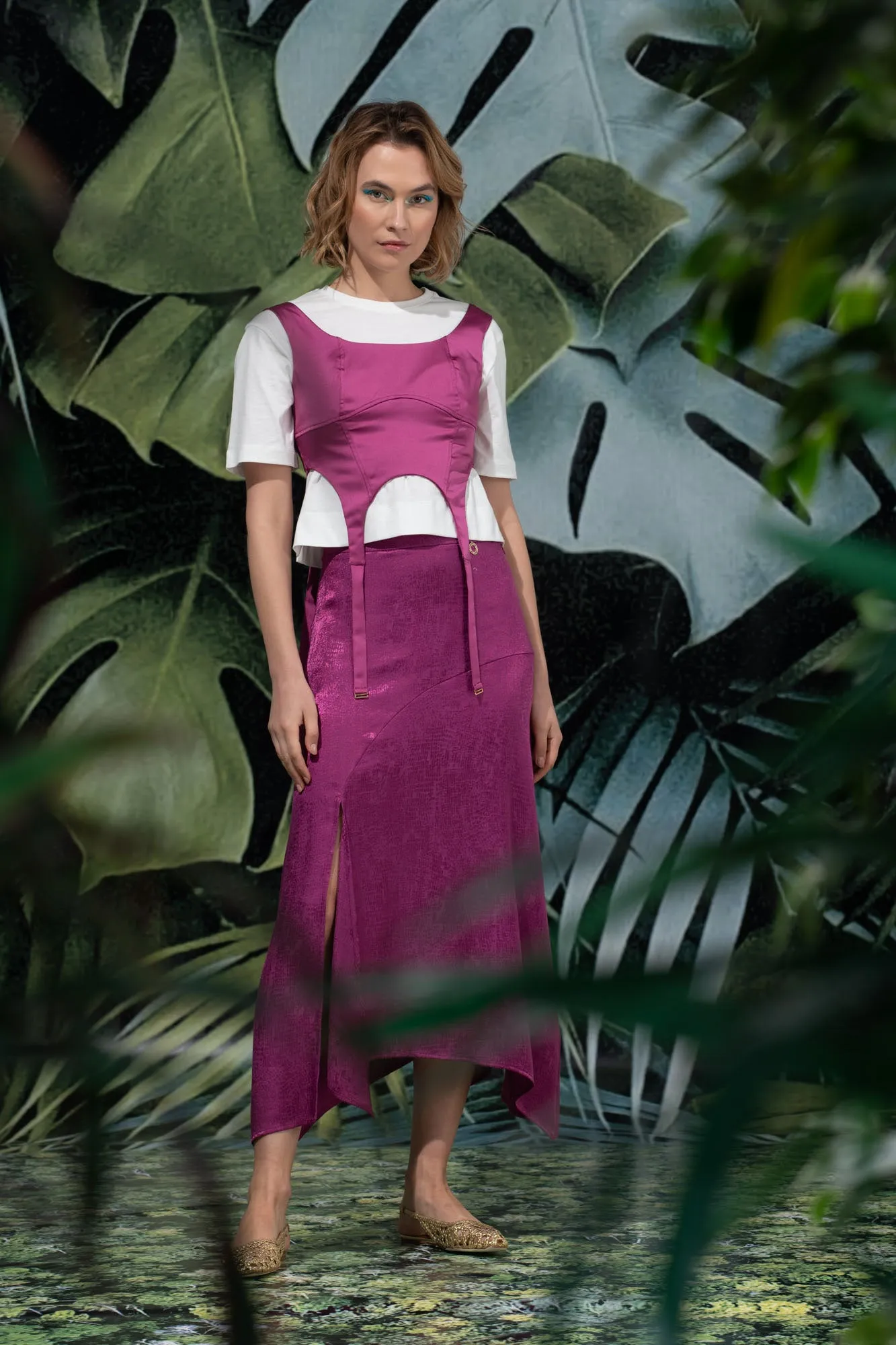 DAMASK MIDI SKIRT
