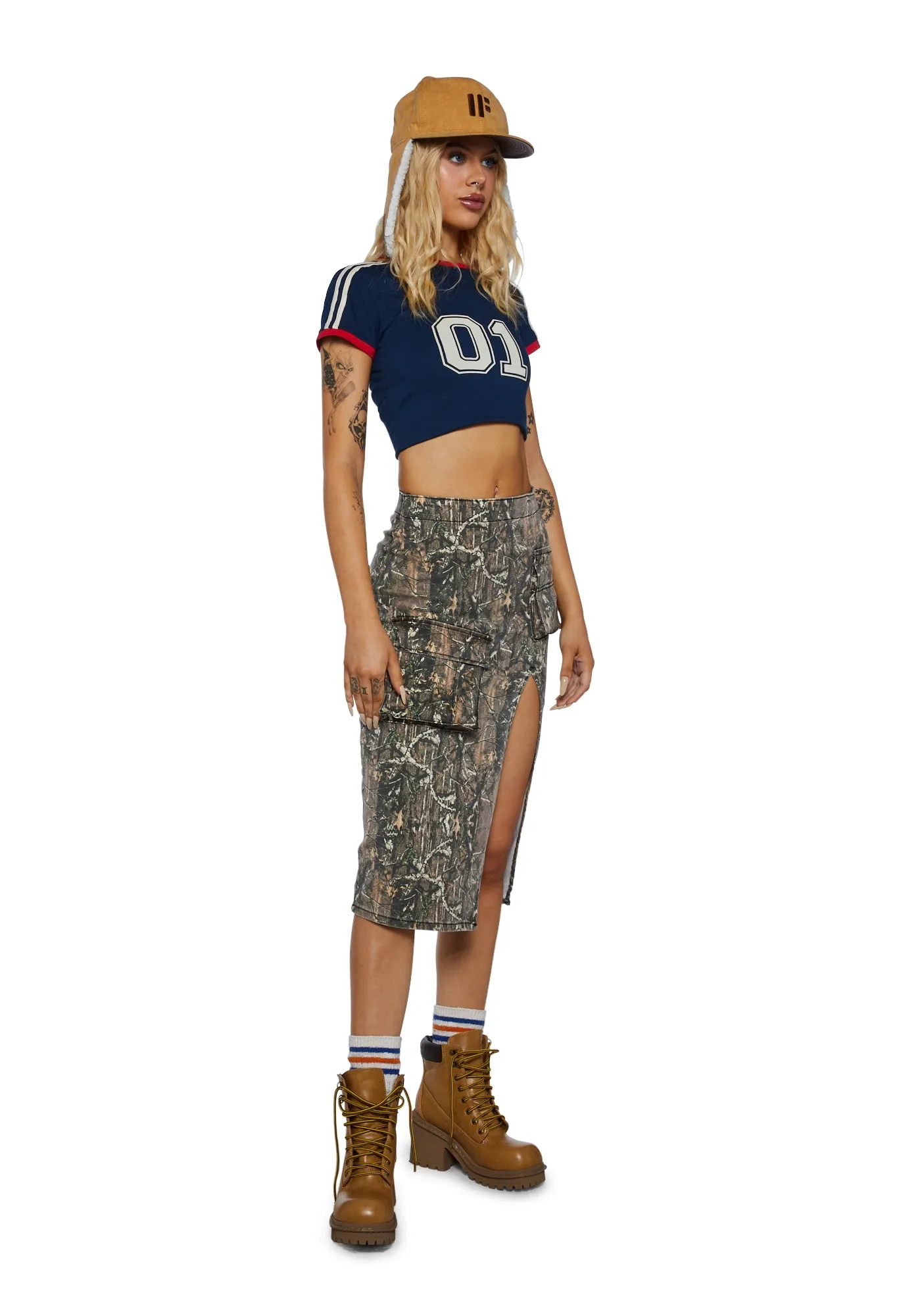 Desert Hero Midi Skirt- Green