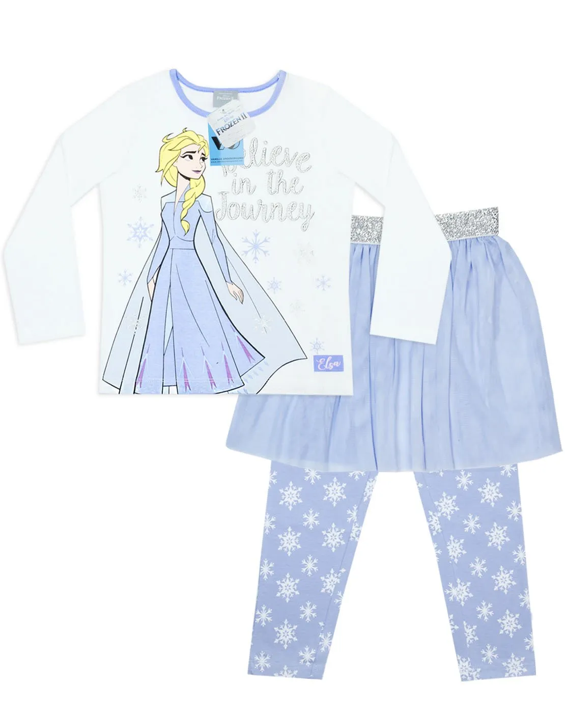 Disney Frozen 2 Girl’s “Believe in the Journey”  Queen Elsa Pyjamas & Tutu Set