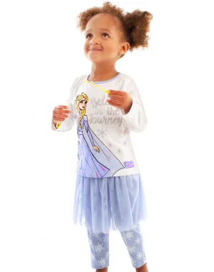 Disney Frozen 2 Girl’s “Believe in the Journey”  Queen Elsa Pyjamas & Tutu Set