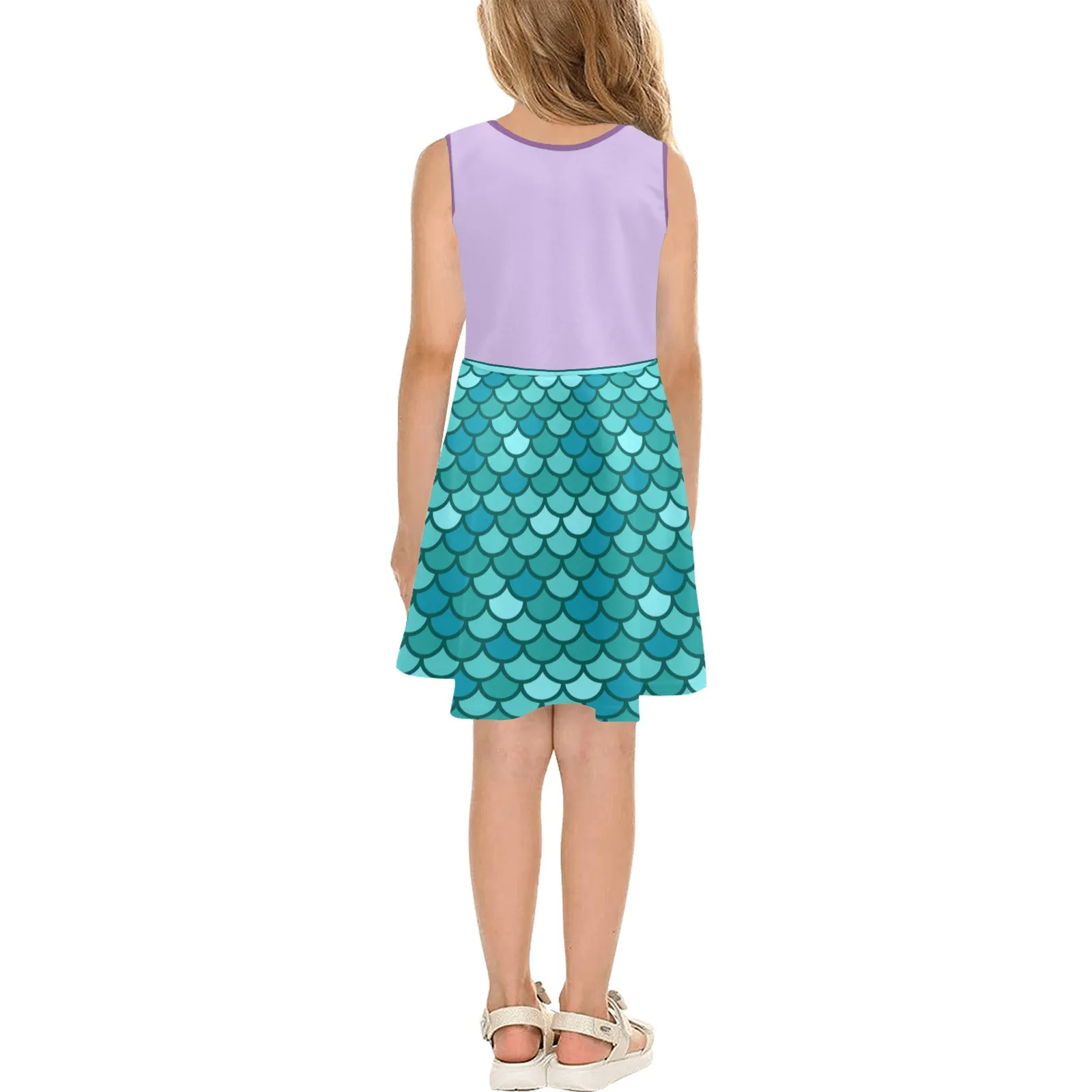 Disney Little Mermaid Ariel Girls' Sleeveless Character Sundress