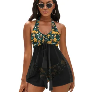 Disney Pluto Life Is Better With A Dog Women's Split Skirt Swimsuit