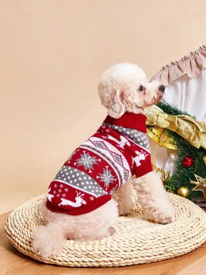 Dog christmas sweaters|1pc Christmas Reindeer Sweater Is Suitable