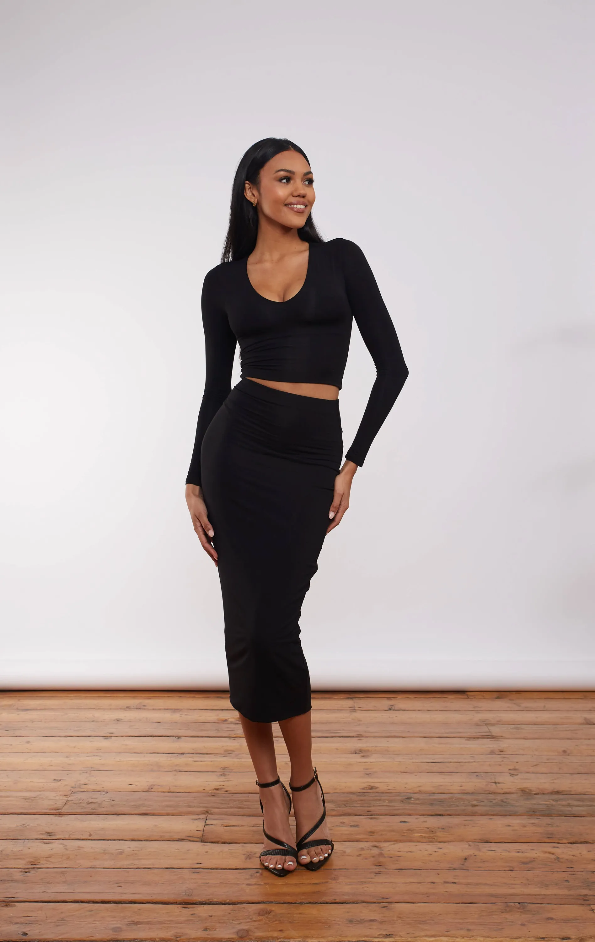 Double Layer Midi Skirt