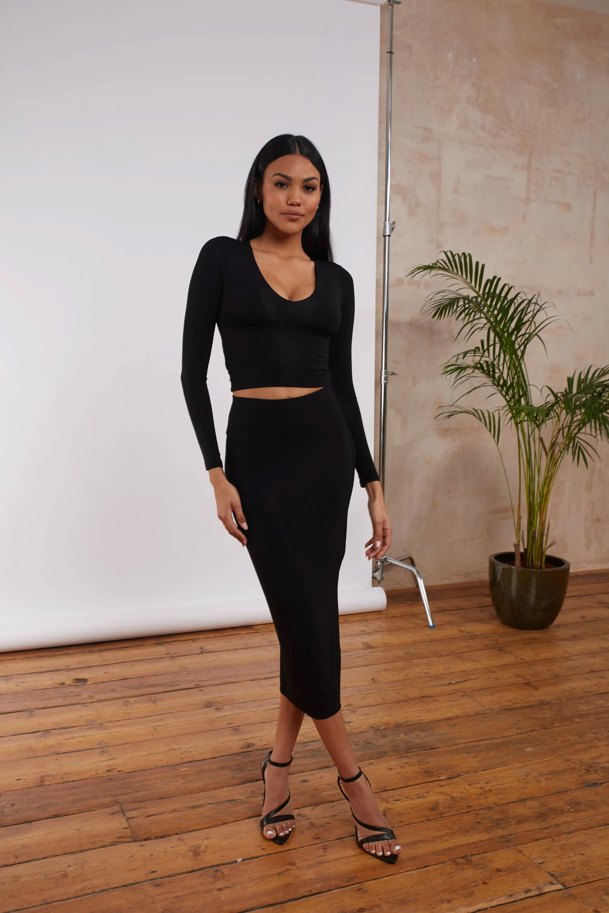 Double Layer Midi Skirt