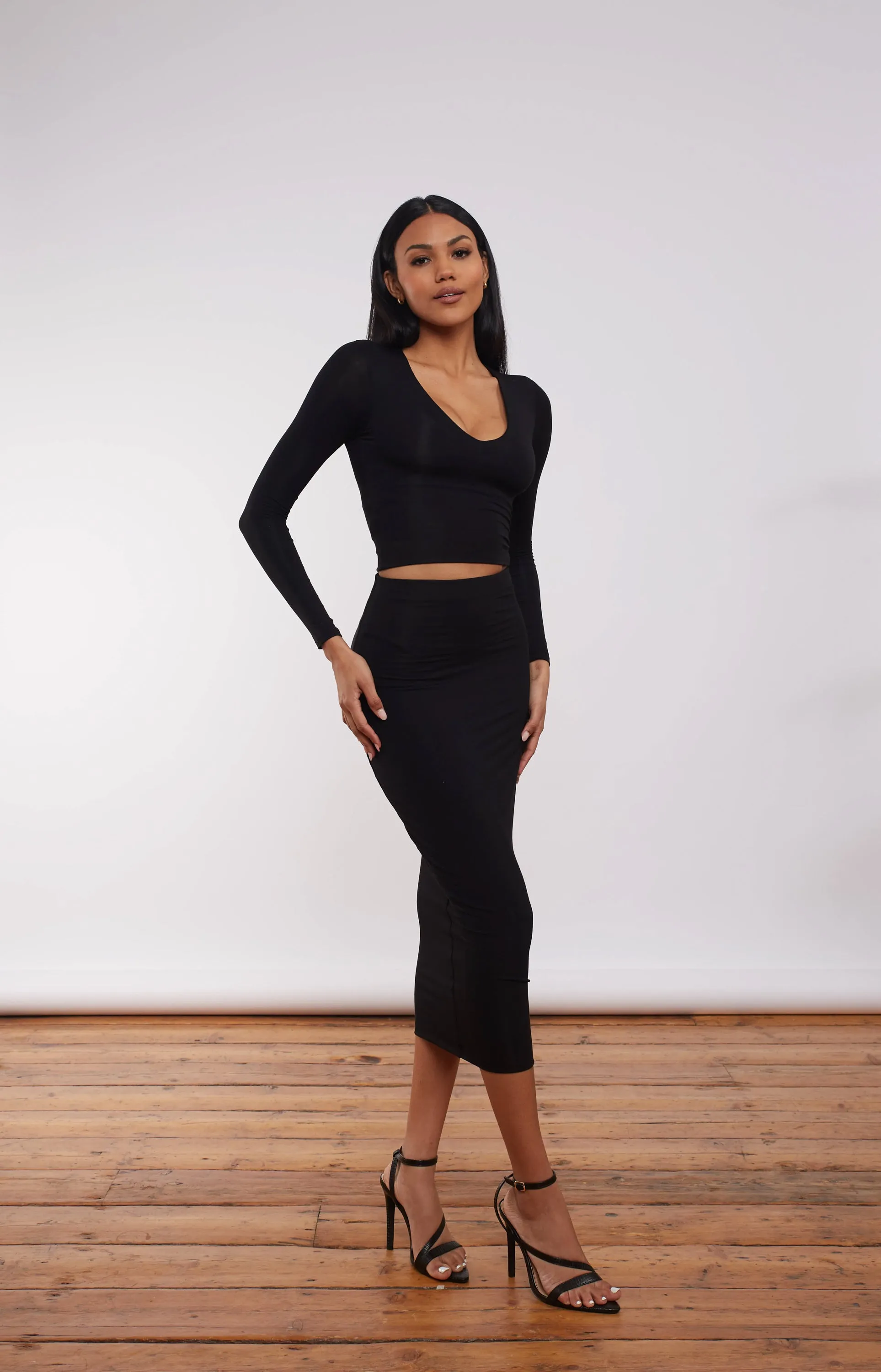 Double Layer Midi Skirt