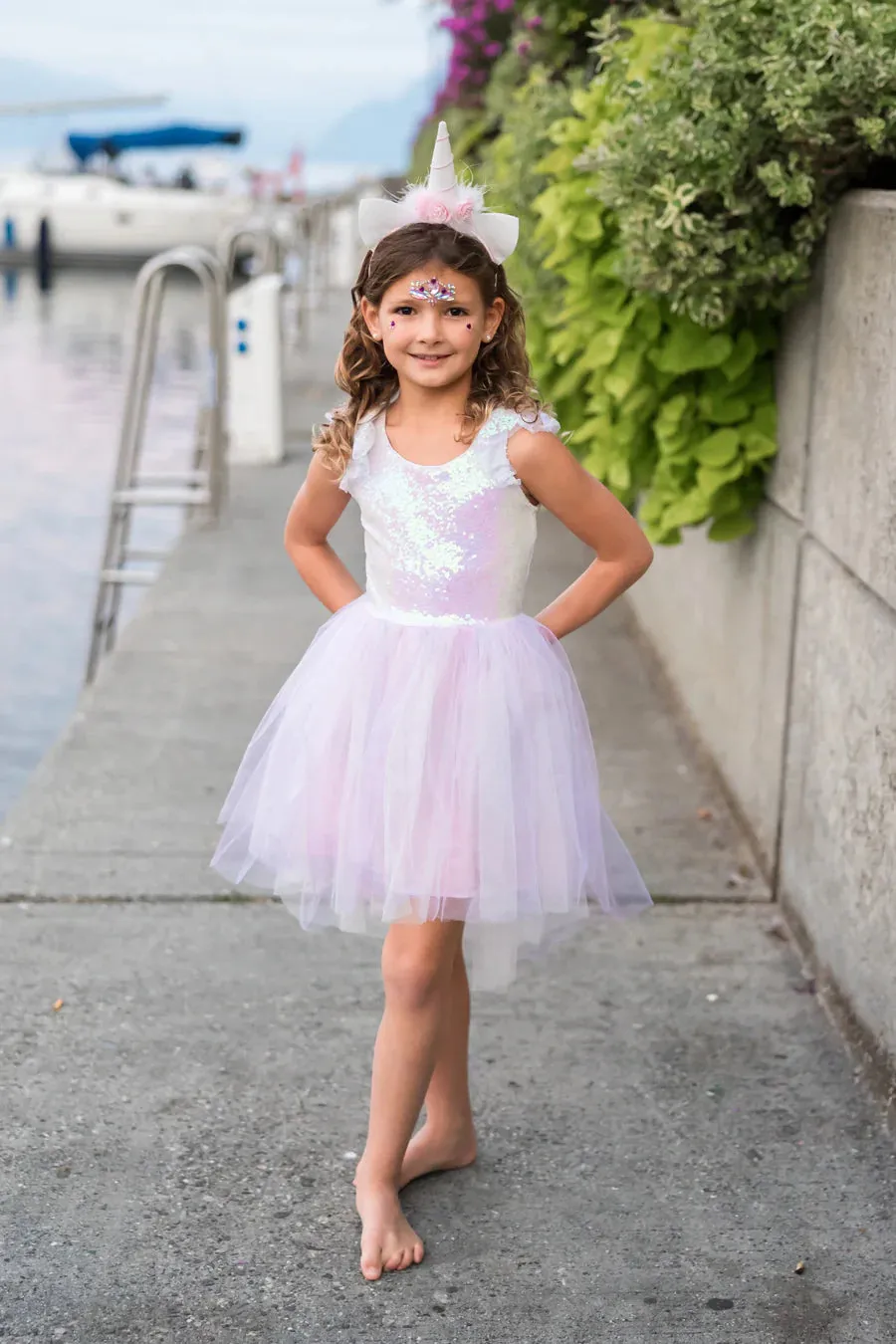 dreamy unicorn dress - iridescent pink