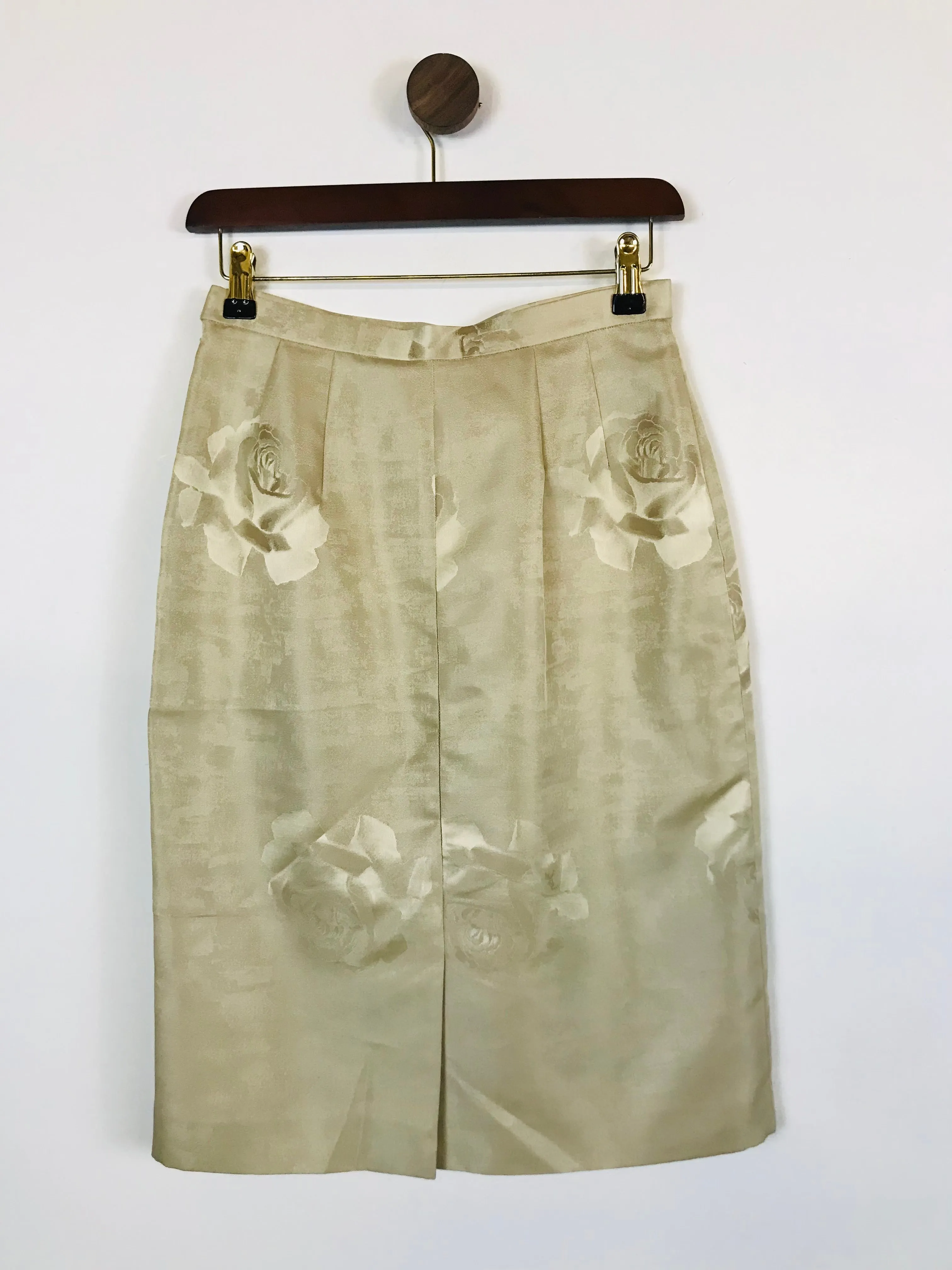 Dusk Frank Usher Women's Floral Smart Midi Skirt | UK10 | Beige