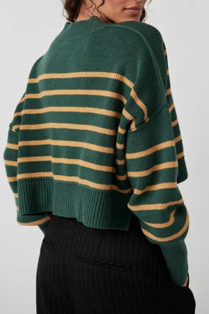 Easy Street Stripe Crop Pullover