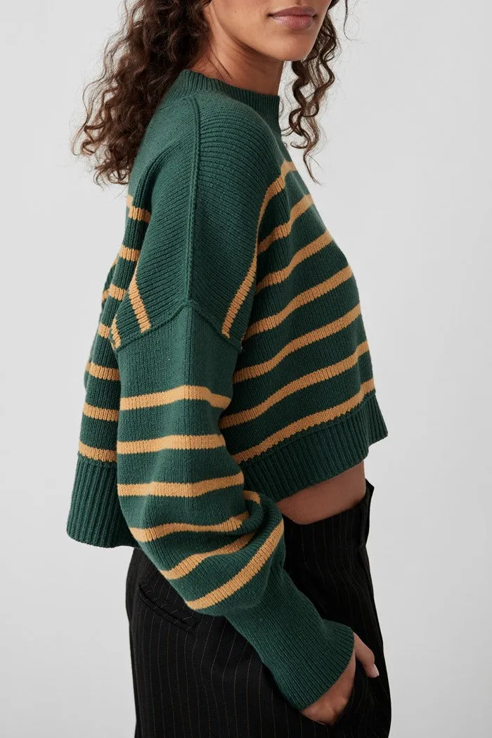 Easy Street Stripe Crop Pullover