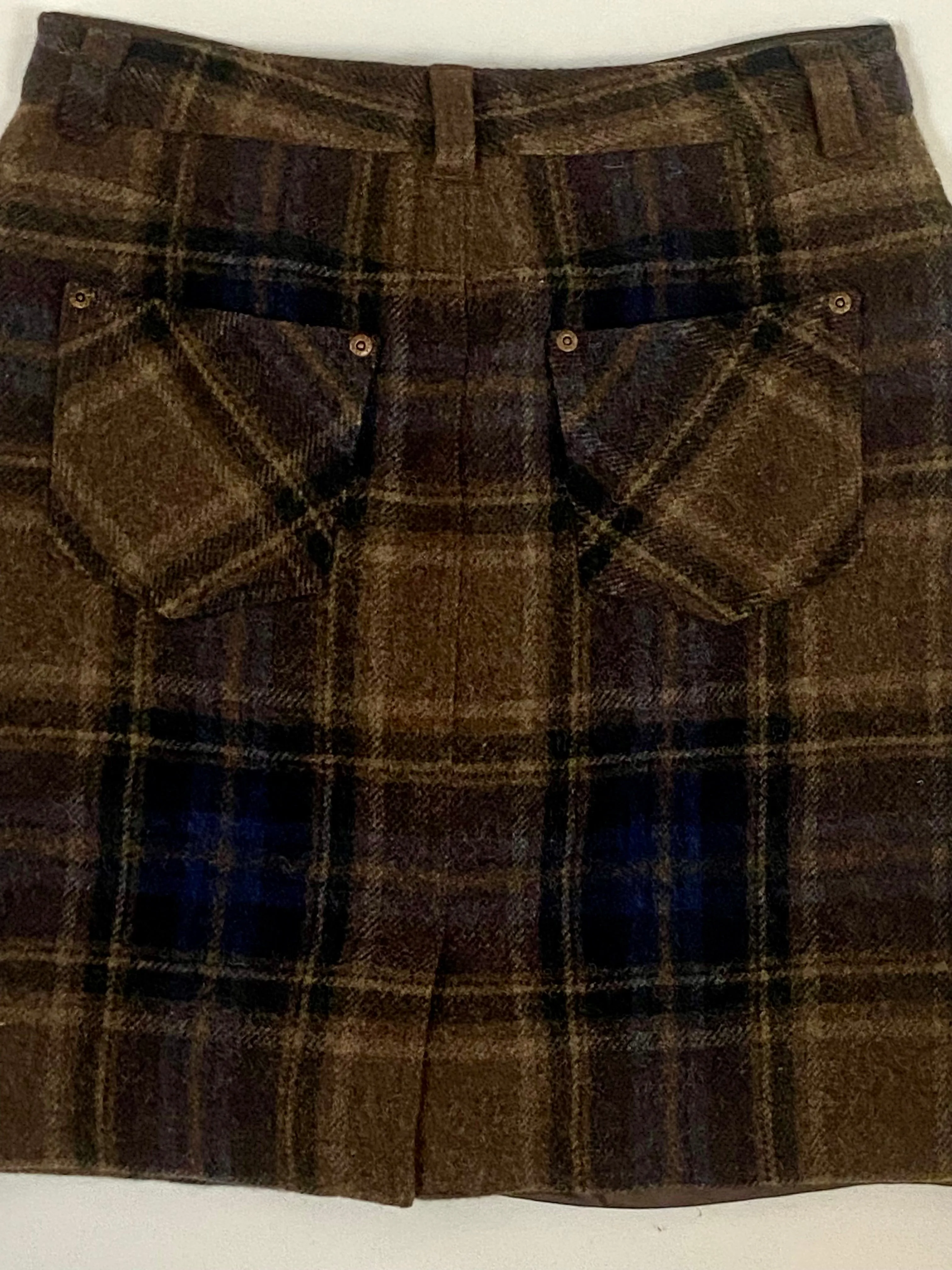 Eddie Bauer Plaid Wool Skirt