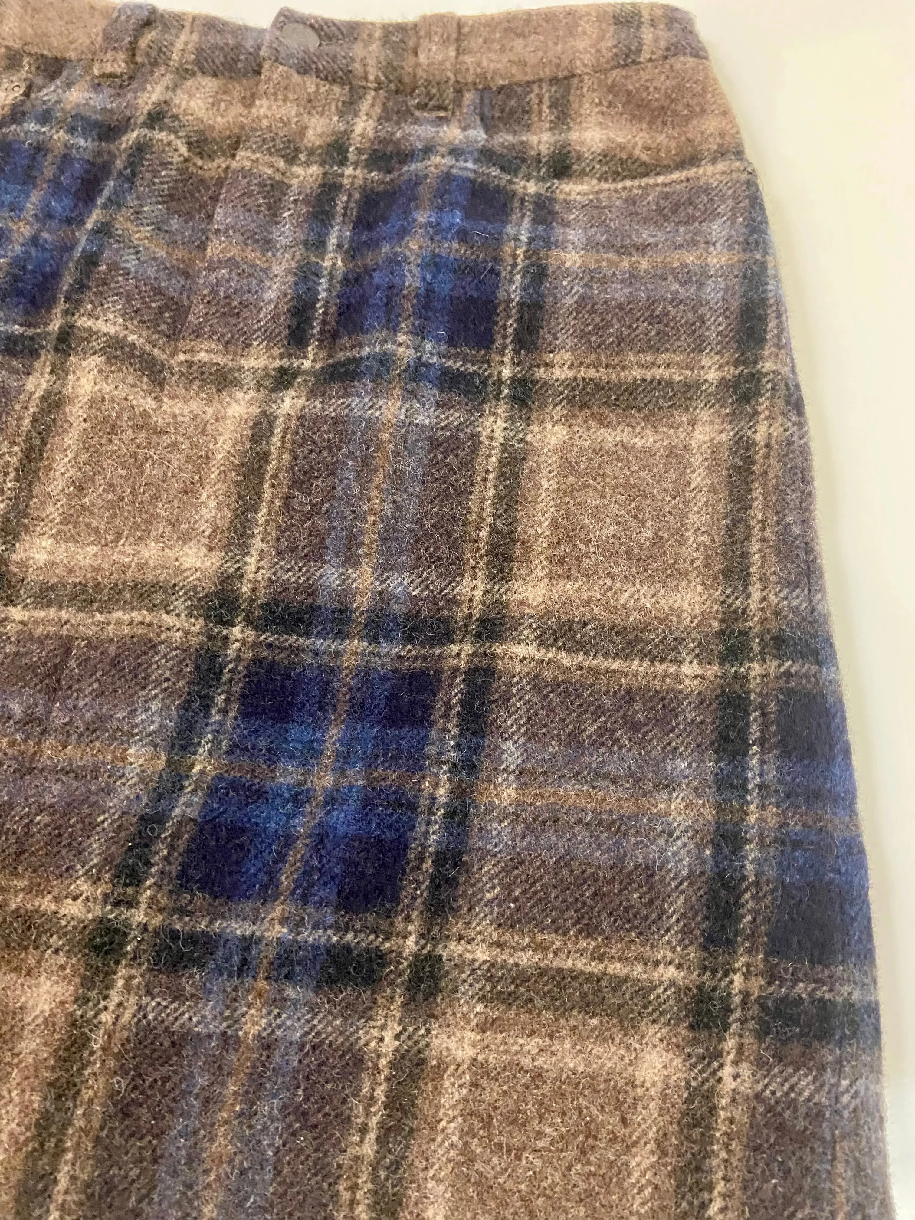 Eddie Bauer Plaid Wool Skirt