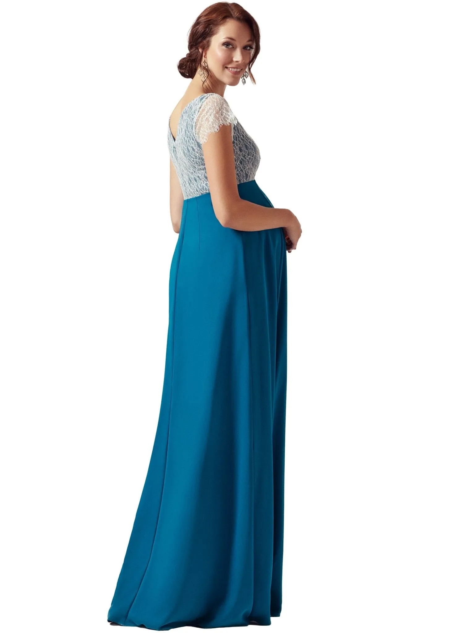 Eleanor Maternity Gown - Kingfisher