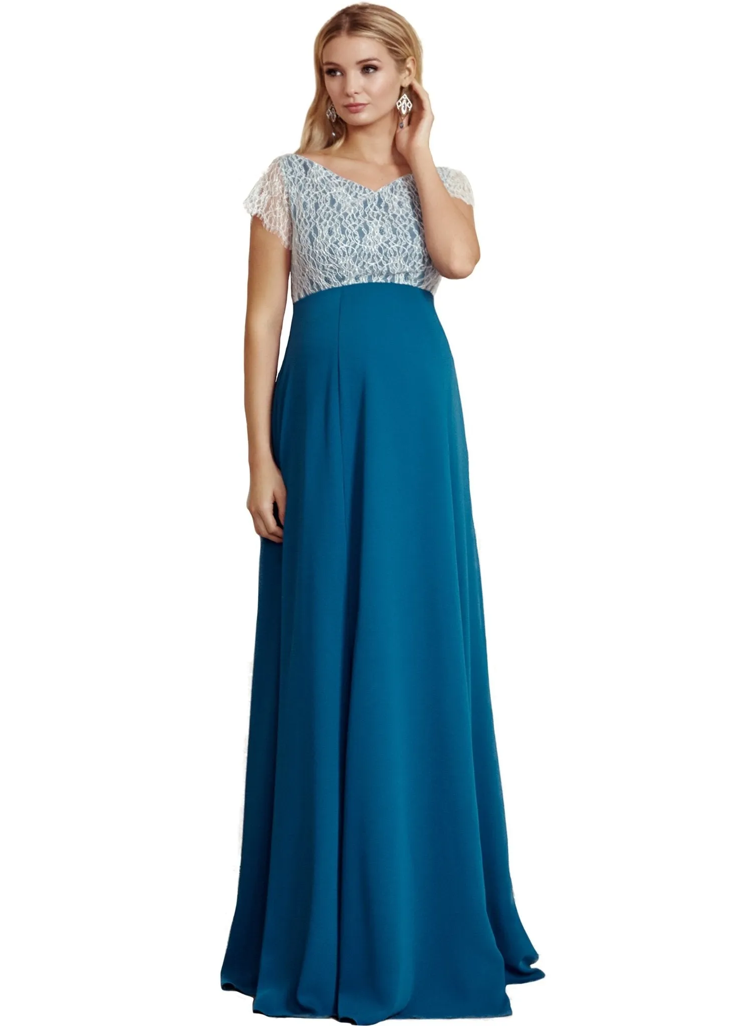 Eleanor Maternity Gown - Kingfisher