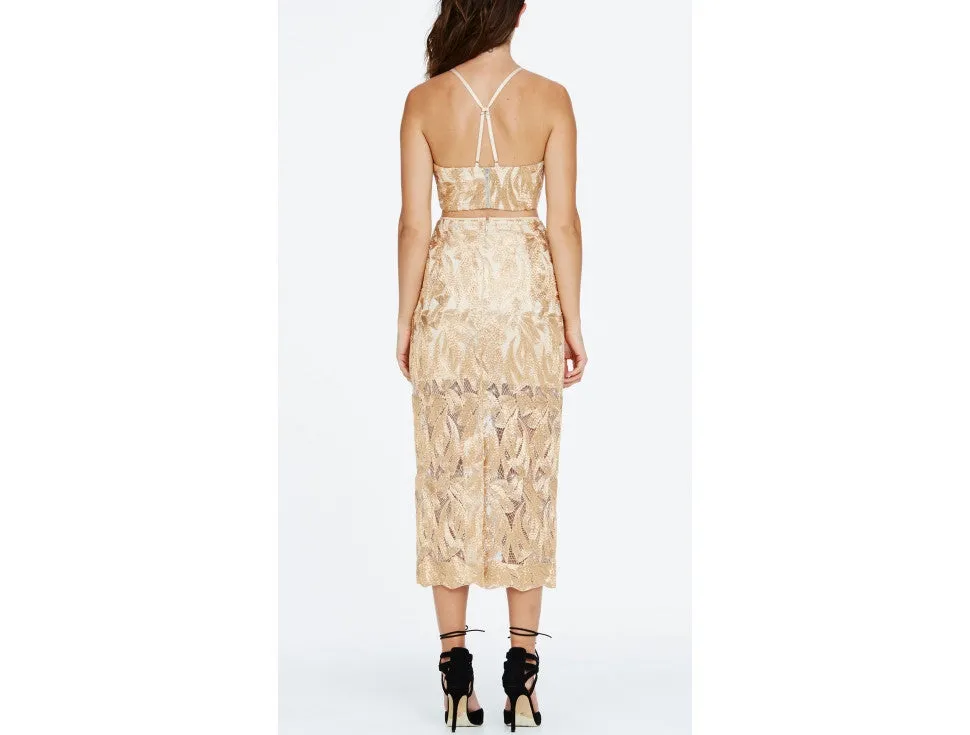 Electric Dreams Skirt- Gold