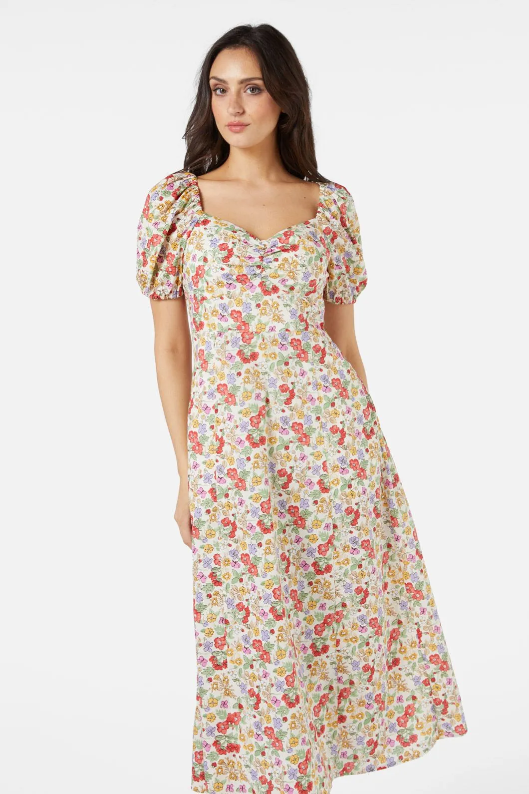 Ella Flora Midi Dress